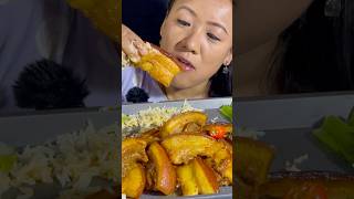 Fatty Pork Belly Braised With Rice Mukbang🐖Full Video On Rubi Rai Mukbang [upl. by Erdne71]