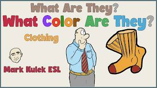 Clothing amp Colors  English Conversation Practice with Mark Kulek ESL [upl. by Alleusnoc]