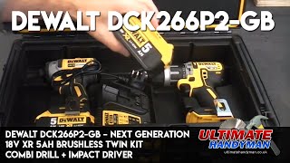 Dewalt DCK266P2GB – Next Generation 18V XR 5AH Brushless Twin Kit – Combi drill  Impact Driver [upl. by Aziaf929]