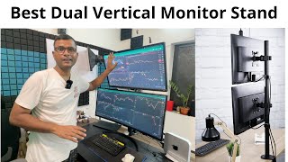 Best Dual Vertical Monitor Stand  Top Mounts Stands for Stacked Monitors  Lumi Dual Monitor arm [upl. by Morty]