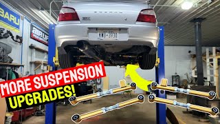 2002 WRX Whiteline Adjustable Lateral Links Install [upl. by Proudman610]