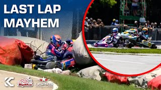 Norberg De Tullio and Terlecki Collide in the Final Corner  2024 US Pro Kart Series Round 3 [upl. by Oterol]