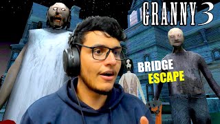 Granny 3 Bridge Escape but Grandpa and Granny have 900 IQ [upl. by Ennagem]