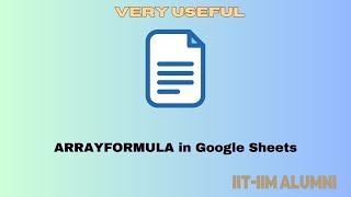 Google Sheets  ARRAYFORMULA [upl. by Ayokal]