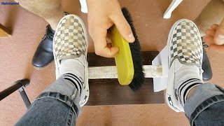 How to clean your checkered shoes  Mila Shoe Shine [upl. by Isac]