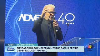 Fundador da FG Empreendimentos é destaque em premiação da ADVB [upl. by Abbey]