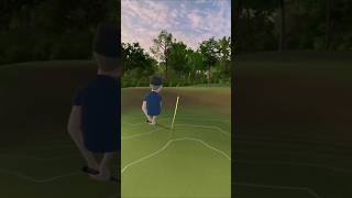 EXTREME UPHILL LEFT TO RIGHT EAGLE PUTT 2ND HOLE SWEETENS COVE WEEKLY TOURNAMENT  SHORTS GOLF vr [upl. by Salene]