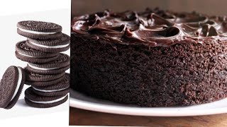 Oreo cake recipe in cooker without eno with subtitleseasy to make oreo super soft cake [upl. by Aiepoissac]