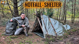 24h NOTFALL SHELTER bauen mit FritzMeinecke  Survival Mattin [upl. by Treblih543]