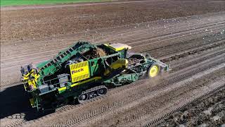 Aardappels rooien 2018  Potato harvest  Kartoffeln ernte  Ploeger  Fendt  Drone agriculture [upl. by Yentrok]