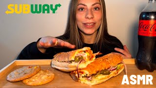 ASMR Subway Mukbang  Meatball Sub amp Cookies [upl. by Legnaesoj]