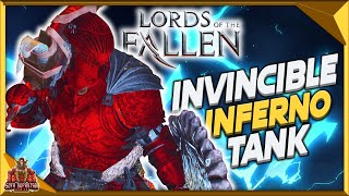 Lords Of The Fallen Insane Inferno Tank Build  Most Powerful Set Up [upl. by Shae]