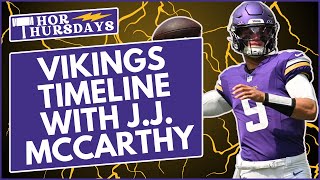 JJ McCarthy’s timeline with the Minnesota Vikings [upl. by Htiffirg870]