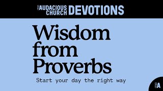 Audacious Devotions  Thursday 3rd October 2024 [upl. by Morlee]