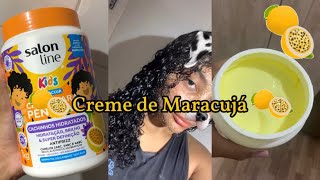 TESTANDO CREMES DA SALON LINECreme de Maracujá 💛 [upl. by Brockwell]