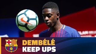 Dembélé touches the ball for the first time as a Barça player [upl. by Lallage615]