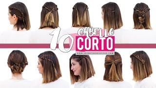 10 peinados fáciles para cabello corto o media melena  Patry Jordan [upl. by Eserehc]