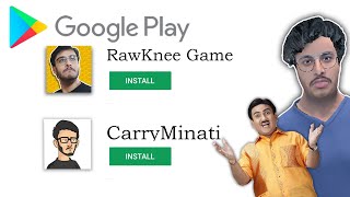 I PLAYED YOUTUBER RAWKNEE GAMES ON PLAYSTORE [upl. by Nryhtak]