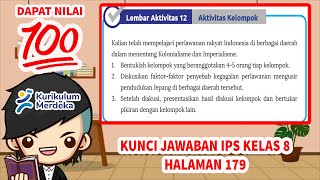 Kunci Jawaban IPS Kelas 8 Halaman 179 Lembar Aktivitas 12 Aktivitas Kelompok Kurikulum Merdeka [upl. by Aicek]