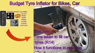 Tyre Inflator wireless portable battery operated for Motorcycle Car Bicycle Balls etc Part 2 [upl. by Vanna]