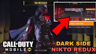 NEW DARKSIDE NIKTO REDUX DRAW IN CODM NIKTO LEGENDARY AND 50GS LEGENDARY [upl. by Sorensen]