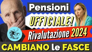 PENSIONI 👉 UFFICIALE❗️ NUOVE FASCE RIVALUTAZIONE 2024  Bozza legge di Bilancio 📑 ✅ [upl. by Annol]