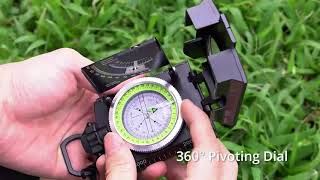 Proster Professional Compass IP65 Sighting Compass [upl. by Kired]