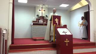 HG Mar Odisho Oraham preaching in Holy Cross Eucharist in Skövde  Sweden [upl. by Desdemona]