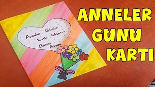 ANNELER GÃœNÃœ HEDÄ°YE KARTI YAPIMI Ã‡OK KOLAY  DIY MOTHERS DAY CARD [upl. by Ednarb]