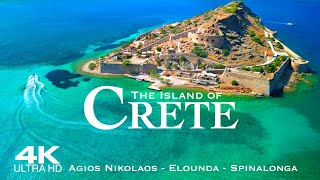 4K CRETE 2024 🇬🇷 4 HOUR Drone Aerial of Agios Nikolaos Elounda amp Spinalonga  Greece Kreta Creta [upl. by Nlycaj]