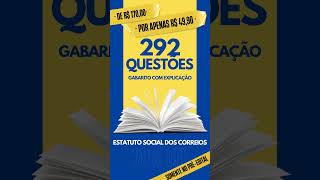 QUESTÕES SOBRE O ESTATUTO DOS CORREIOS LINK NOS COMENTARIOS [upl. by Attelrak]