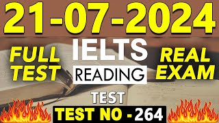 IELTS Reading Test 2024 with Answers  21072024  Test No  264 [upl. by Monda]