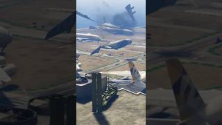 Iranian S500 missile targets airplane at Israeli airport GTAv gta5 shortsfeed [upl. by Ididn674]