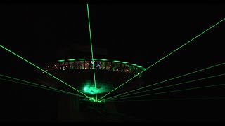 Outdoor Laser Show Projector  Kvant Spectrum lasers at a City Event [upl. by Crosse]