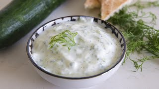 Tzatziki Sauce Recipe  How to Make Greek Tzatziki [upl. by Knapp498]