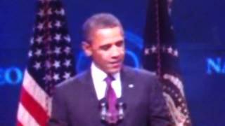 President Obama speaking spanish at the NALEO Hispanic Conference [upl. by Capone]