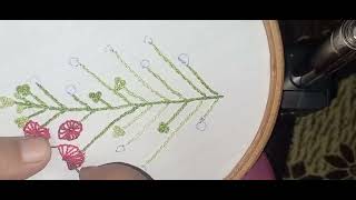 hand embroidery  kashida  embroidery patterns  bloosm embroidery  art [upl. by Tiga]