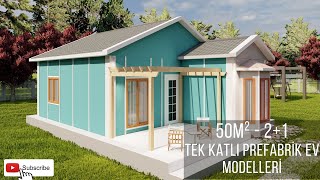 PREFABRİK EV MODELLERİ VE FİYATLARI  50m2  21 Tek Katlı Prefabrik Konut [upl. by Anne-Corinne822]