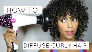 HOW TO DIFFUSE CURLY HAIR  DISCOCURLSTV [upl. by Lahcsap]