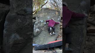 La Femme Fatale V7  Bouldering in the Buttermilks RVA at the Whileaway Boulder [upl. by Ahsinaw117]