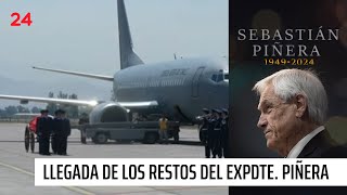 Emotivo momento la llegada de los restos del expresidente Sebastián Piñera  24 Horas TVN Chile [upl. by Carlstrom312]