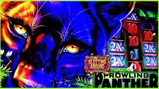 Prowling Panther slot machine Live slot play action bonuses Nice wins [upl. by Rasec711]