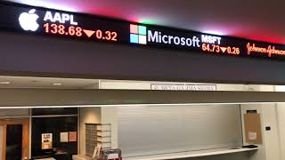 Kings College LED Stock Ticker Display amp Seamless LED Video Wall by OnDemand Digital Display [upl. by Ecnatsnoc]