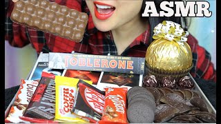 ASMR DARK CHOCOLATE LINDT  FERRERO ROCHER  OREO AERO BUBBLES  MALTESERS NO TALKING  SASASMR [upl. by Kaazi]