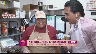 National Fried Chicken Day brings us to Popeyes Louisiana Kitchen [upl. by Sass318]