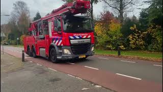 Brandweer Elburg Onderweg Naar Schoorsteenbrand t Harde [upl. by Haridan]