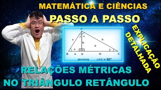 RELAÇÕES MÉTRICAS NO TRIÂNGULO RETÂNGULO  AULA 3  EXERCÍCIO RESOLVIDO [upl. by Puto]