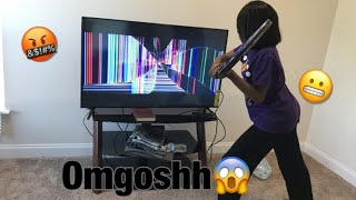 Broken Tv Screen Prank On DadIt Gets Real [upl. by Rodolph]