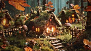 ⋆ ˚🍄🧚‍♀️｡ Fairy Village in the Forest 🍁˚｡ Ambience amp Soft Music 🍄 Nature sounds ASMR [upl. by Trygve]