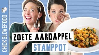 ZOETE AARDAPPELSTAMPPOT MET CHORIZO  CHICKSLOVEFOOD [upl. by Caz]